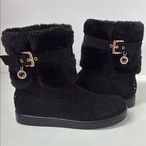 GBG Black Fur-Lined Boots